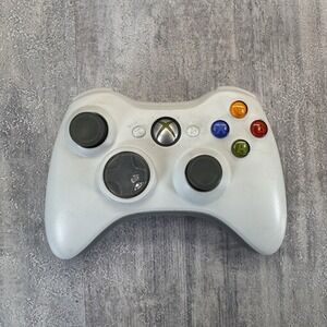 Official Microsoft Xbox 360 White Wireless Controller Genuine Original OEM Teste
